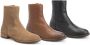 Mysa Susana Suede Dames Leren Enkellaarzen Nette schoenen vrouwen Taupe Suede Leer - Thumbnail 4