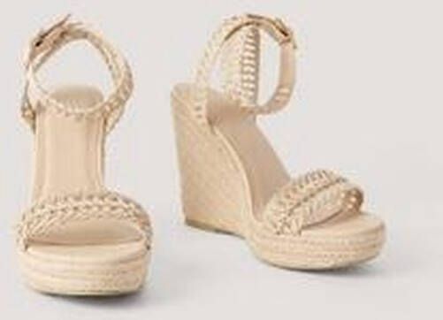 NA-KD NA KD Jute Sole Braided Vrouwen Sandalen 39 Natural - Foto 4