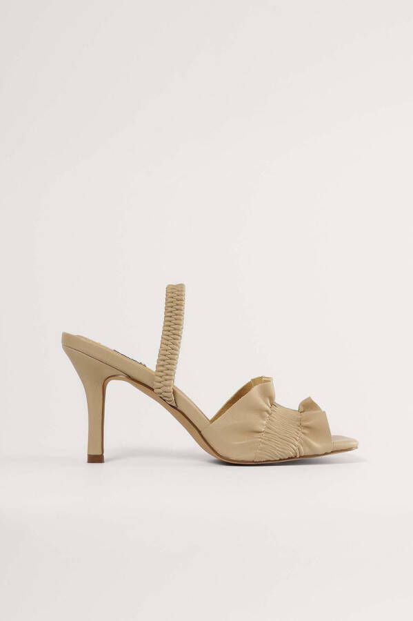 NA-KD NA KD Ruffled Vrouwen Sandalen 37 Beige - Foto 2