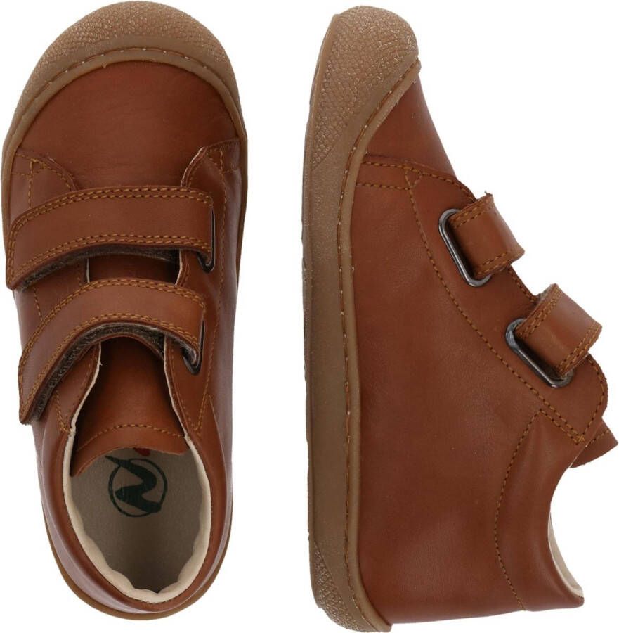 Naturino Cocoon Wool Mt 21 velcro's bumper warme effen lederen sneakers cognac - Foto 8