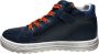 Naturino -Snip High veter rits hoge lederen sneakers navy orange - Thumbnail 4