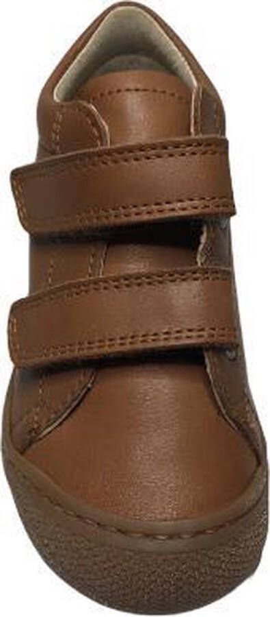 Naturino Cocoon Wool Mt 21 velcro's bumper warme effen lederen sneakers cognac - Foto 10