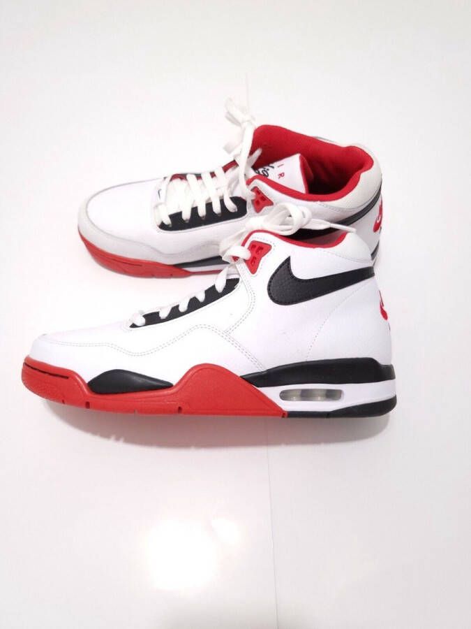 Nike Air Flight Legacy Heren Basketbalschoenen Sneakers Schoenen Leer Wit BQ4212 - Foto 8