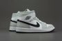 Nike Air Jordan 1 Mid Light Smoke Grey (Women's) BQ6472-015 Grijs Schoenen - Thumbnail 4