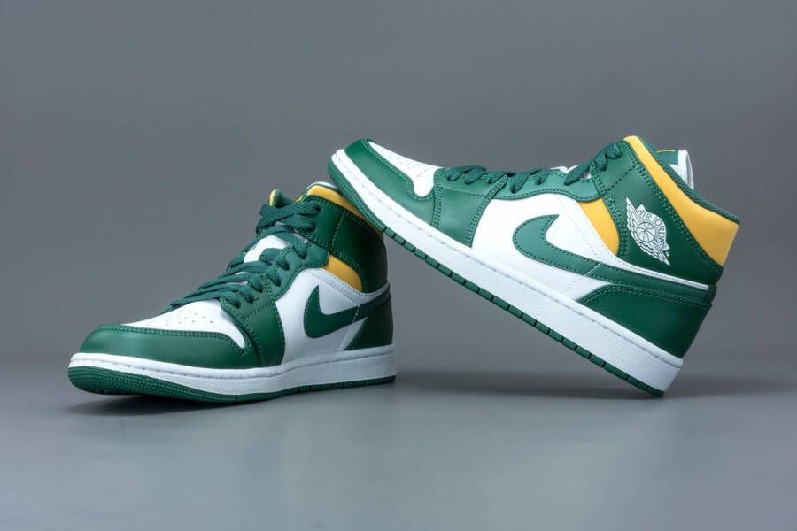 Nike Air Jordan 1 Mid Sonics (2021) Green Yellow White 554724