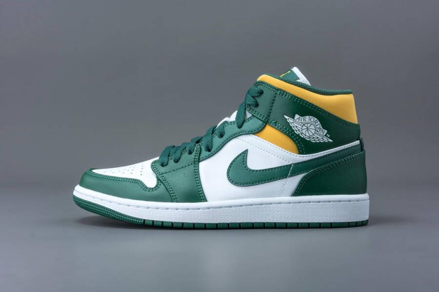 Nike Air Jordan 1 Mid Sonics (2021) Green Yellow White 554724