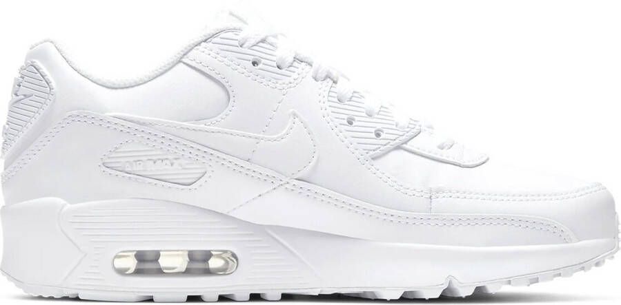 Nike Air Max 90 LTR GS Triple White Witte Air Max Sneakers Dames