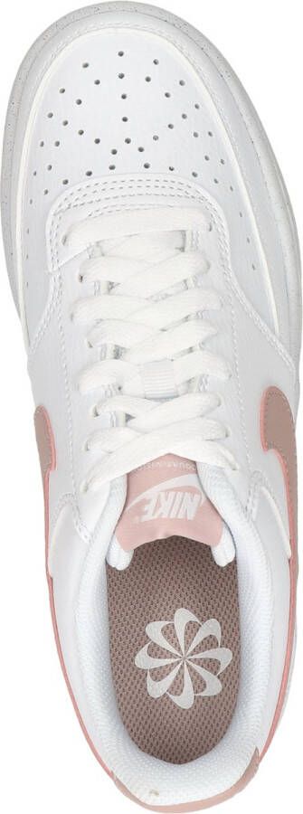Nike COURT VISION LOW NEXT NATURE SNEAKERS WIT ROZE DAMES