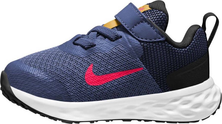 Nike Revolution 6 NN TDV Hardloopschoenen Midnight Navy Bright Crimson Black Kinderen