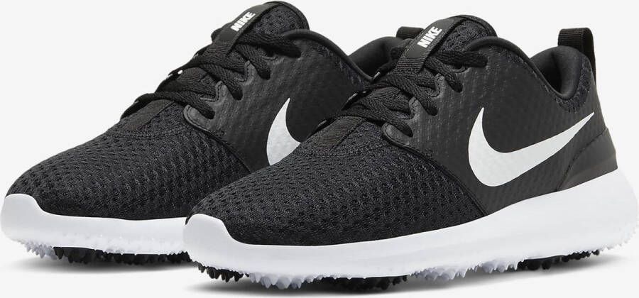 Nike Roshe G Dames Sneakers Black Metallic White-White