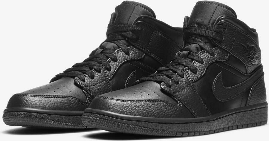 Nike Sneakers Air Jordan 1 Midden Zwart Streetwear Volwassen