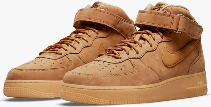 Nike Air Force 1 Mid '07 Basketball Schoenen flax wheat gum light brown black maat: 42.5 beschikbare maaten:41 42.5 43 44 45 46