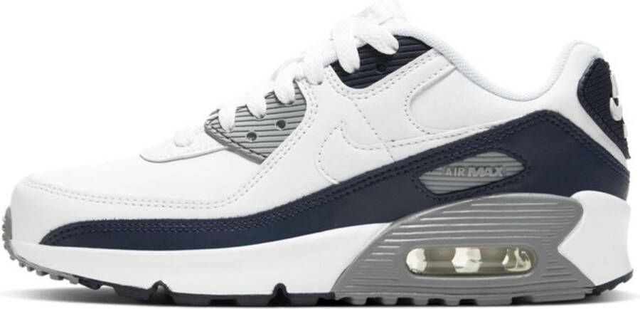 Nike Air Max 90 Leather Sneakers Kinderen White Grey Black Kind