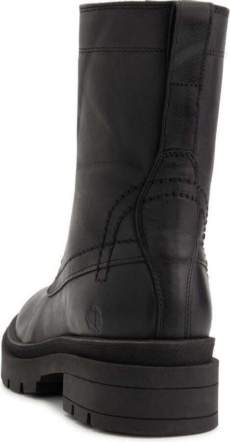 NoGRZ L.Woods Dames veterboots Enkellaarzen Zwart leer - Foto 3