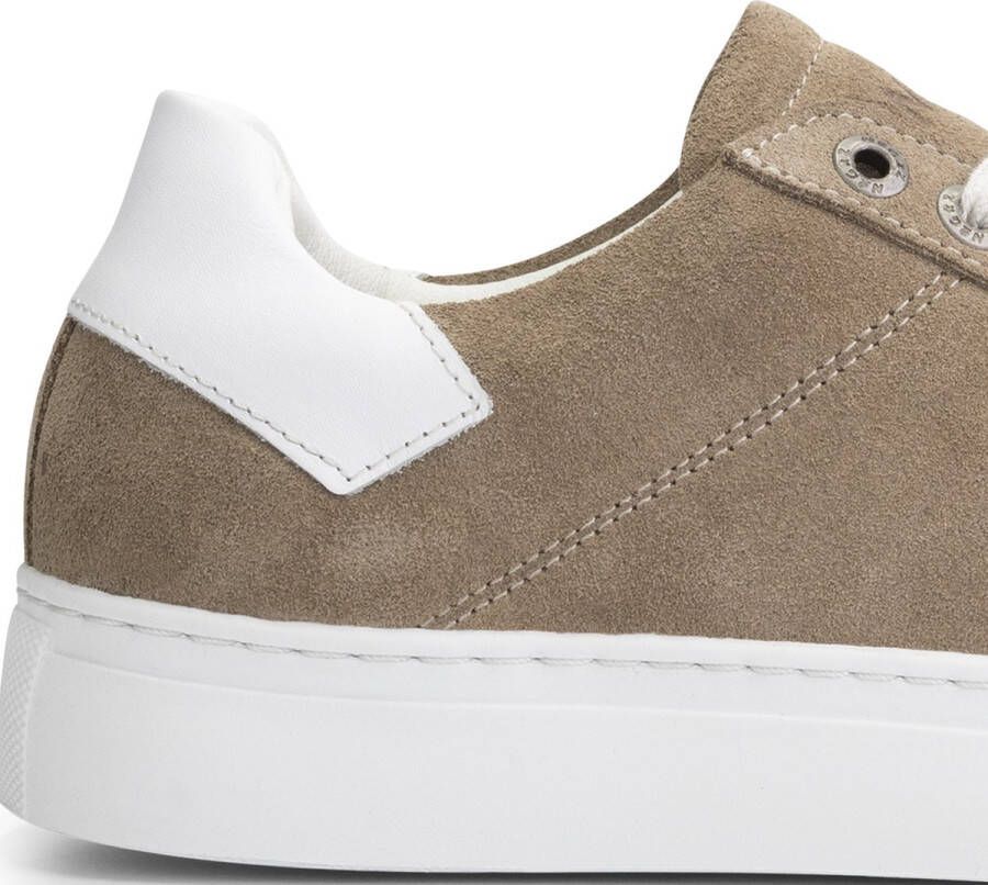 NoGRZ P.Paget Suede leren damessneaker Taupe leer