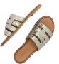 Notre-v Gouden Metallic Cut Out Slipper Gray Dames - Thumbnail 7