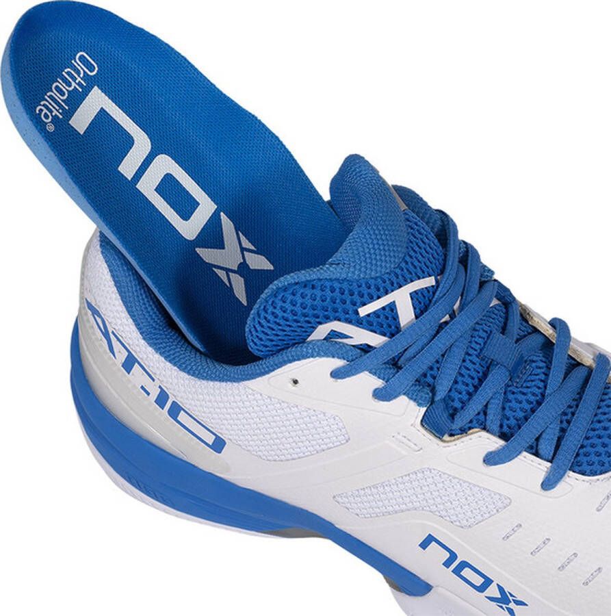 Nox AT10 Lux Heren Sportschoenen Padel Smashcourt White Blue - Foto 3