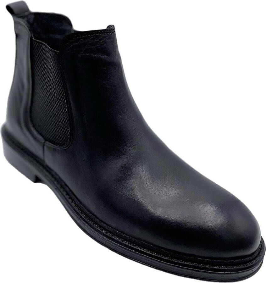 Online Express Chelsea Boots- Heren laarzen- Heren schoenen 1029- Leather- Zwart - Foto 3