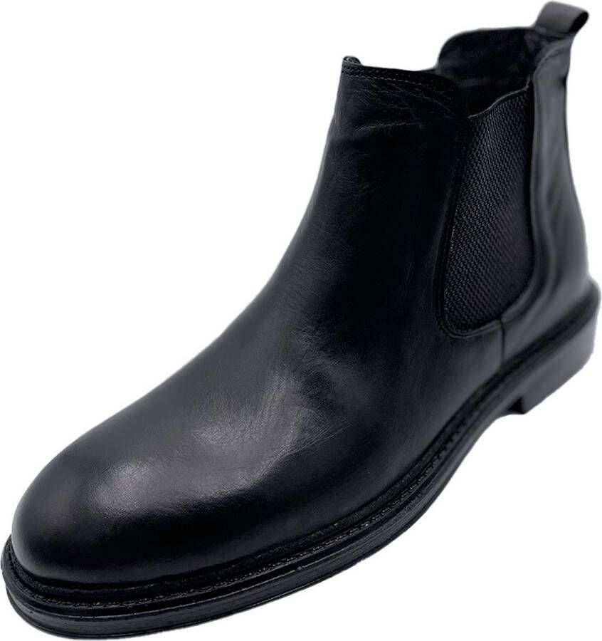 Online Express Chelsea Boots- Heren laarzen- Heren schoenen 1029- Leather- Zwart - Foto 4