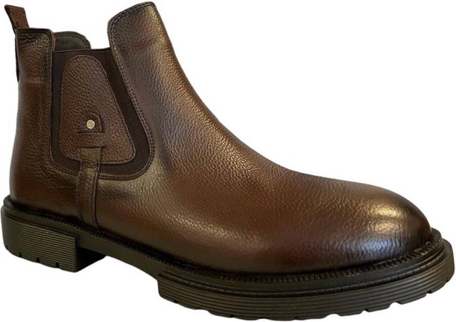 Online Express Heren schoenen- Chelsea Boots- Enkellaars (Let op: Zonder rits) Mannen laarzen 1005- Leather- Zwart - Foto 4