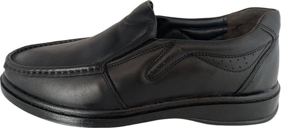 Online Express Herenschoenen- Nette Schoenen- Mannen Instapper Schoen- Comfort schoenen 601- Leather- Zwart - Foto 3