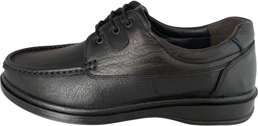 Online Express Herenschoenen- Nette Schoenen- Veterschoenen- Comfort schoenen 602- Leather- Zwart