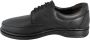 Online Express Nette Schoenen- Veterschoenen- Herenschoenen- Comfort Schoenen- 605- Leather- Zwart - Thumbnail 4