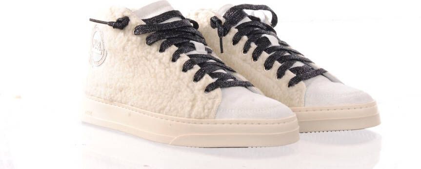 P448 damessneakers fakefur- beige