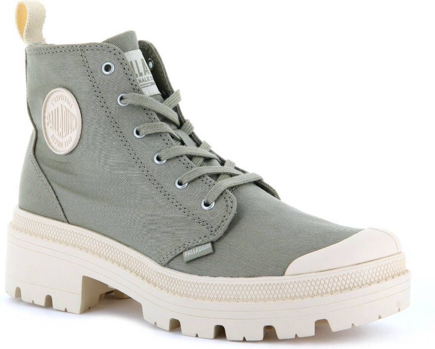 Palladium Pallabase veterboots taupe Canvas Dames