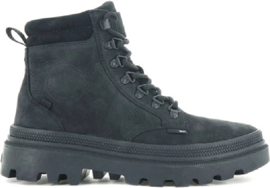 Palladium PALLATROOPER HKR VeterlaarzenHoge sneakersDames veterschoenenHalf-hoge schoenen Zwart