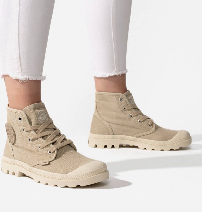 Palladium Pampa hi beige Canvas Dames