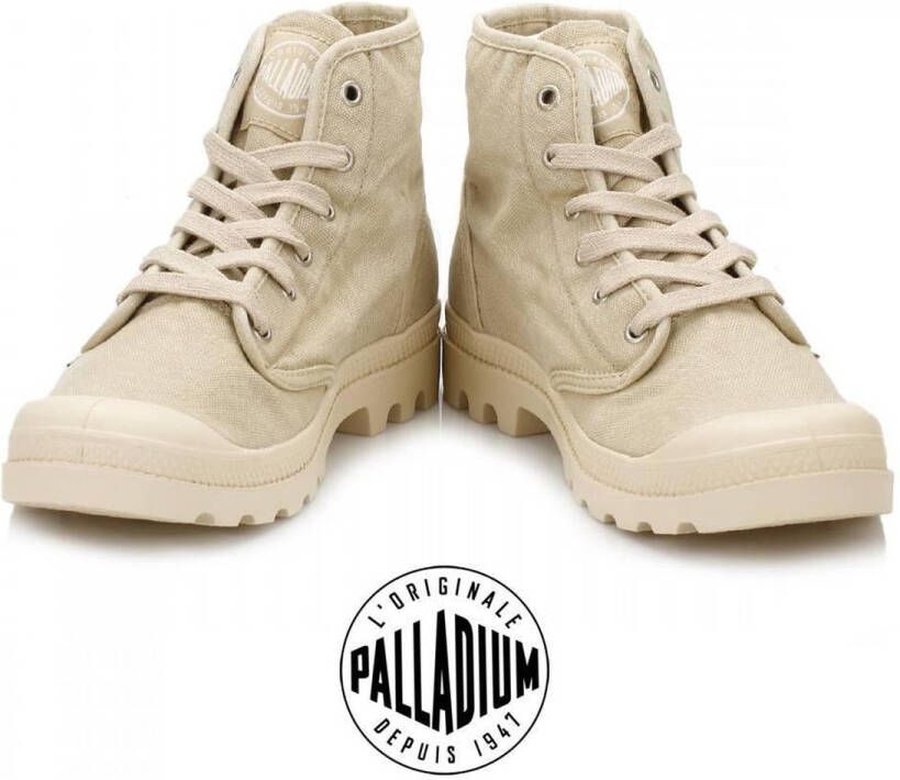 Palladium Pampa Hi Canvas Damesschoen Beige