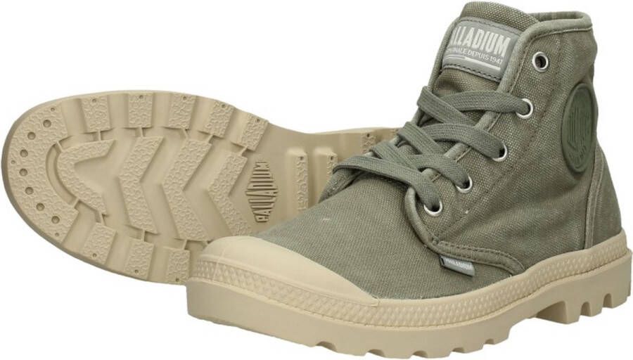 Palladium Pampa Hi groen Canvas Dames