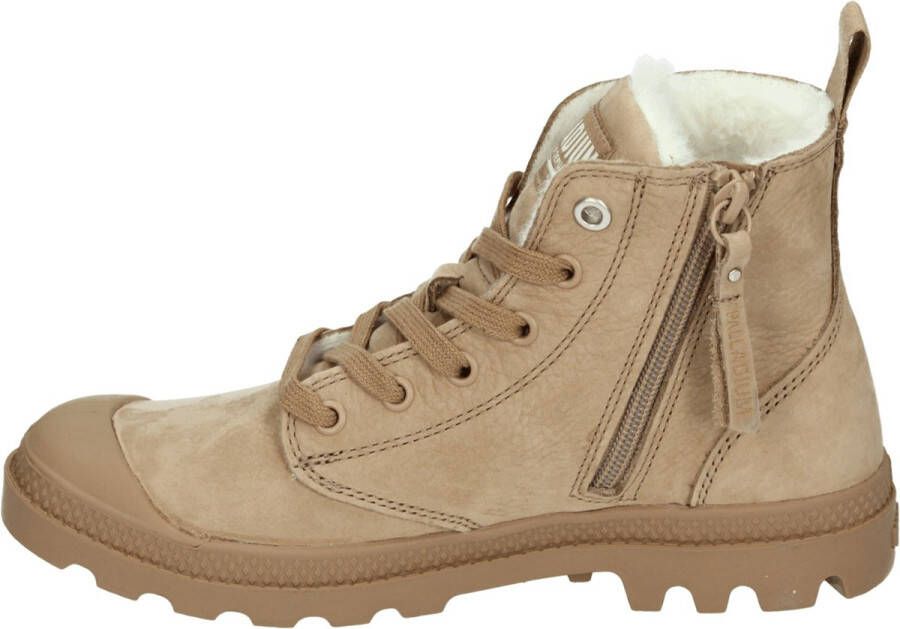 Palladium PAMPA HI ZIP WL Volwassenen VeterlaarzenHoge sneakersDames veterschoenenHalf-hoge schoenen Taupe