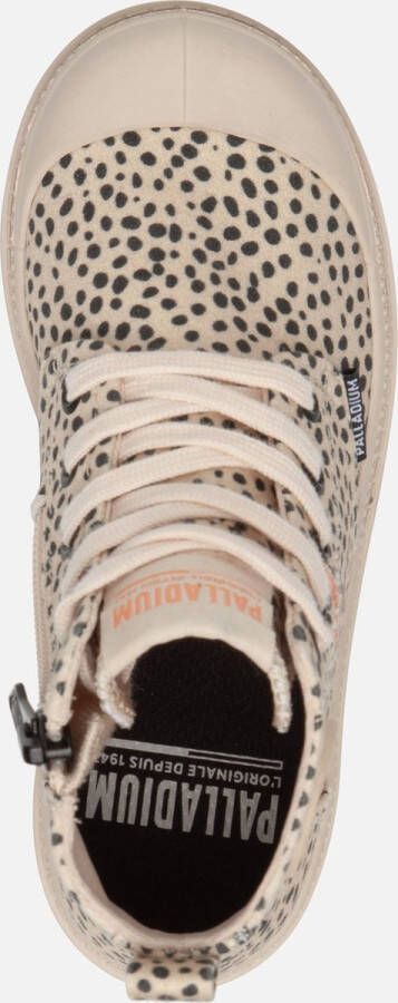 Palladium Pampa Safari canvas sneakers met dierenprint beige - Foto 6