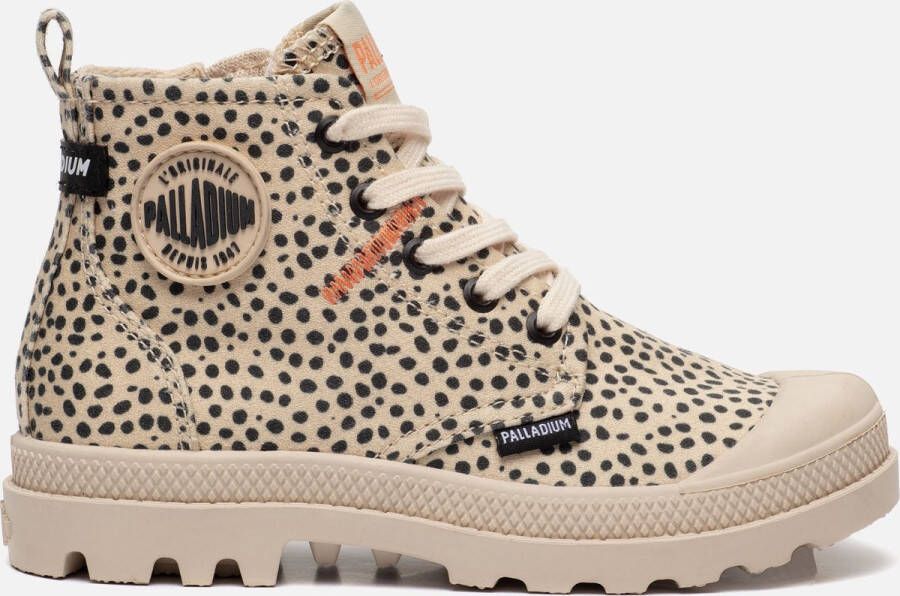 Palladium Pampa Safari canvas sneakers met dierenprint beige - Foto 7