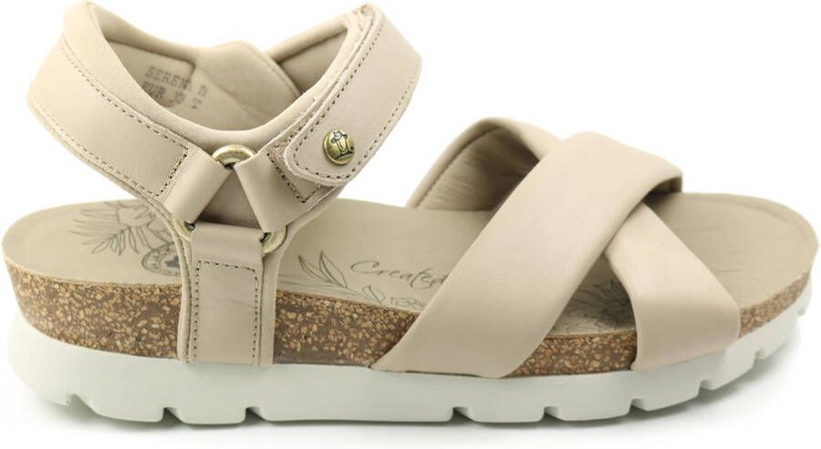 Panama Jack Serena Sandalen Plat Taupe