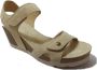 Panama Jack Beige Sleehak Sandalen met Klittenbandsluiting Beige Dames - Thumbnail 7