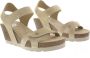 Panama Jack Beige Sleehak Sandalen met Klittenbandsluiting Beige Dames - Thumbnail 9