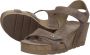 Panama Jack Beige Sleehak Sandalen met Klittenbandsluiting Beige Dames - Thumbnail 14