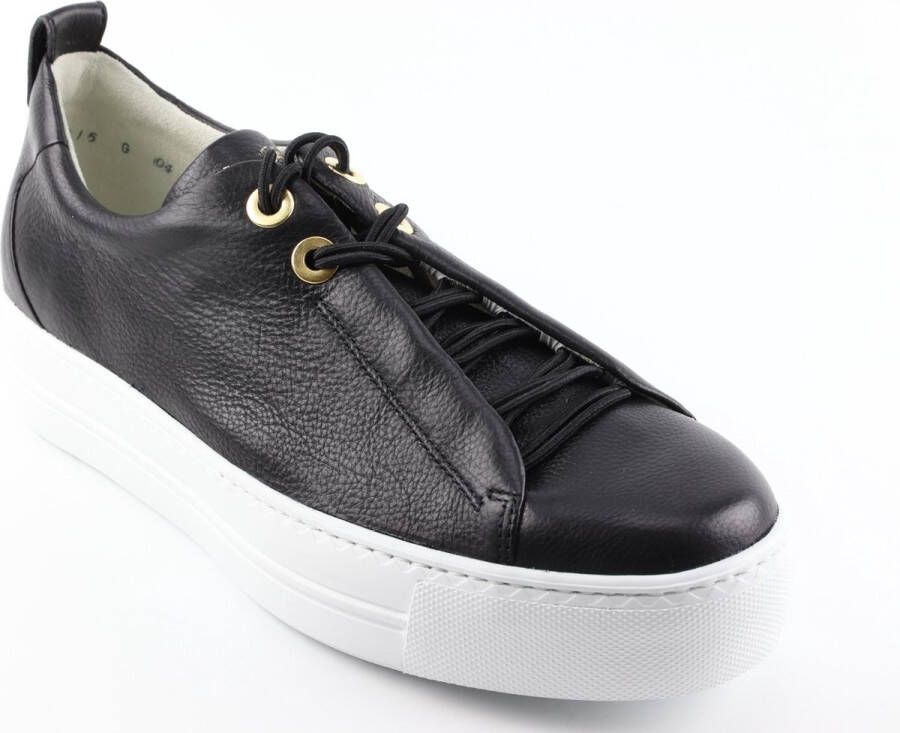 Paul Green 5017 Lage sneakers Leren Sneaker Dames Zwart