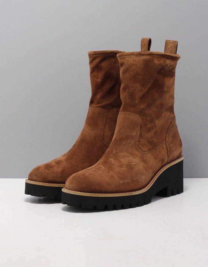 Paul Green 9017 Enkelboots Enkellaarsjes Dames Bruin