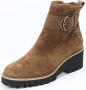 Paul Green Bruin Tinten 9763 Enkellaarsjes Enkelboots met rits Dames Cognac - Thumbnail 8