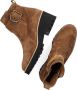 Paul Green Bruin Tinten 9763 Enkellaarsjes Enkelboots met rits Dames Cognac - Thumbnail 9