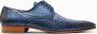 Paulo Bellini Carbonia Heren Veterschoenen Blauw Croco - Thumbnail 2