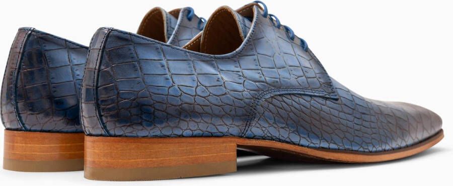 Paulo Bellini Carbonia Heren Veterschoenen Blauw Croco