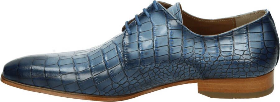 Paulo Bellini Carbonia Heren Veterschoenen Blauw Croco