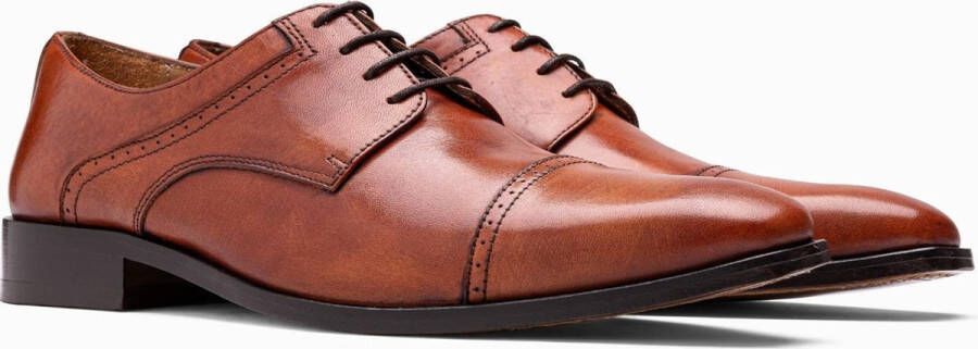 Paulo Bellini Monza Heren Geklede Veterschoenen Cognac