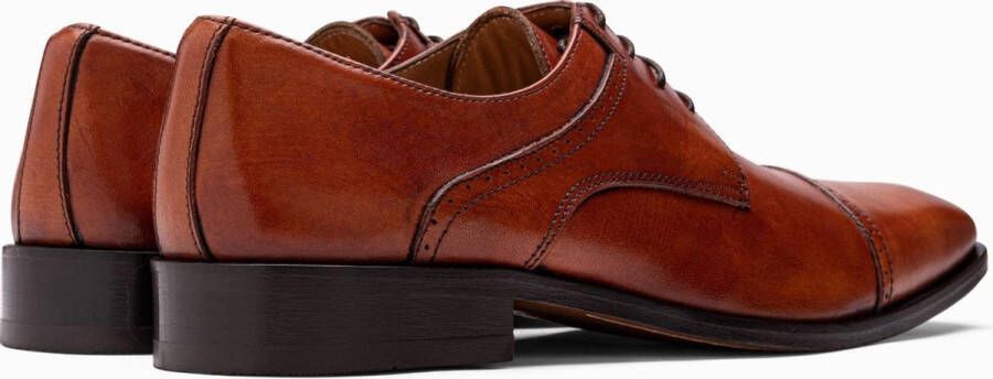 Paulo Bellini Monza Heren Geklede Veterschoenen Cognac