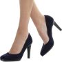 Peter Kaiser Pumps Stiletto Dames Damesschoenen Suède Naaldhak hoogte 10 cm 78911 Blauw - Thumbnail 6